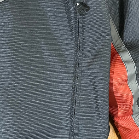 Mens Harley Davidson Riding Jacket Orange Black size Medium Motorcycles Bikers - Picture 14 of 16